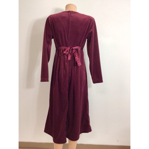 Victoria Holley Vintage Velvet Maxi Dress Womens 10 - Picture 5 of 7